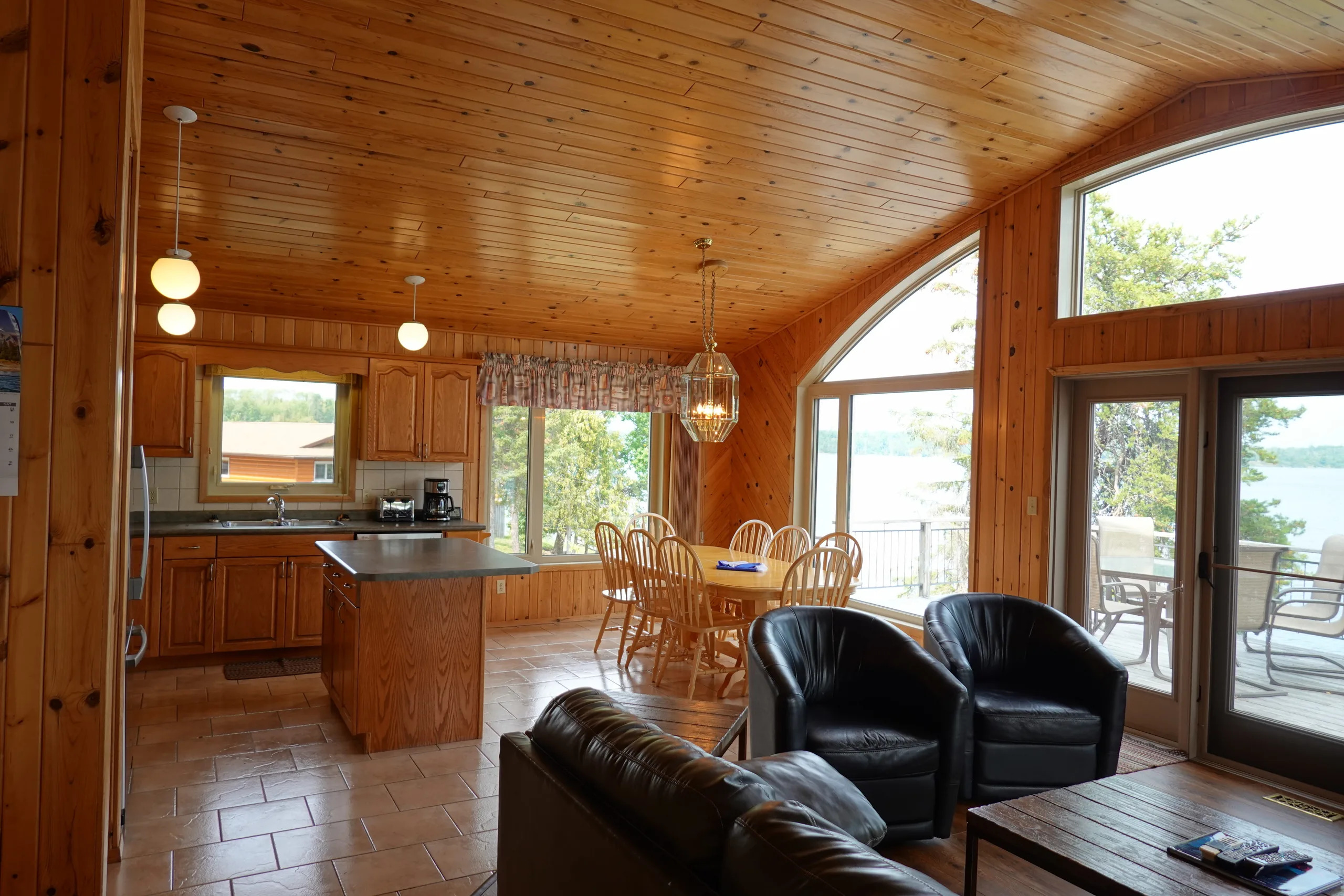 Kitchen, Dining and Living room all together